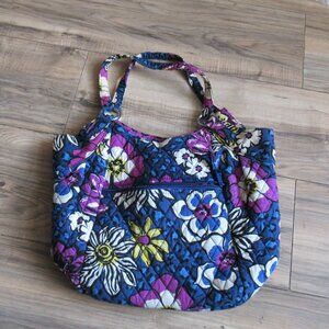 Vera Bradley African Violet Cresent Shoulder Hobo Bag